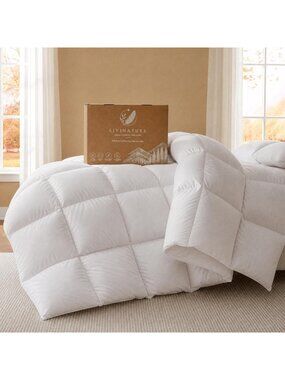 Luxurious Twin Size Goose Down Comforter | Fluffy Hotel-Quality Bedding